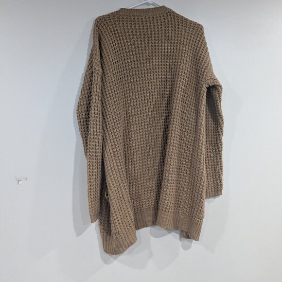 Bluenotes Chunky Knit Open Long Cardigan Beige Size XL - Picture 7 of 7